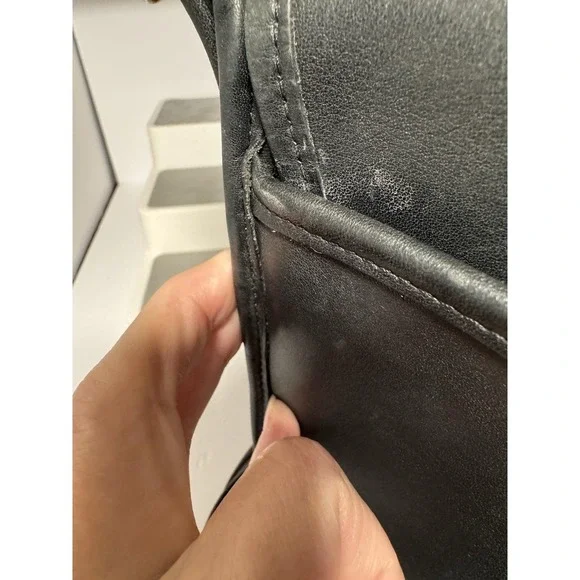 VTG Coach Bag Legacy Medium Studio Flap 9145 Black Leather Crossbody Purse Y2K - Picture 9 of 16